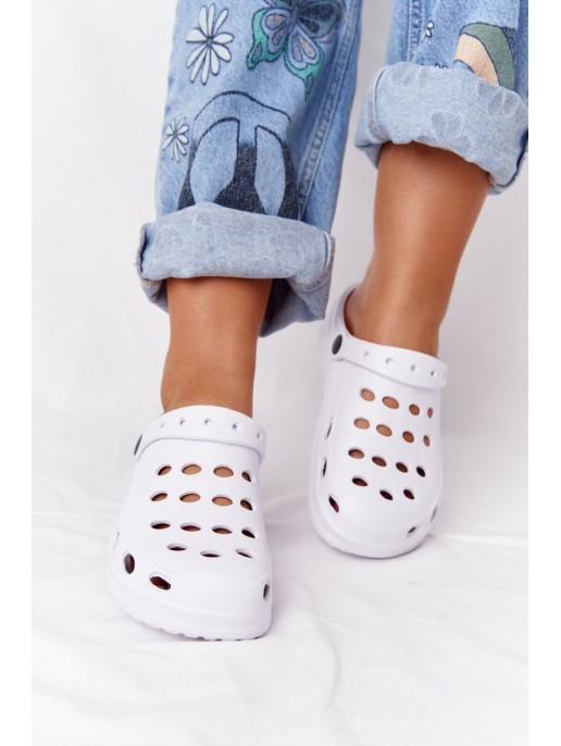 Women's White Foam Flip Flops EVA Dots Women's White Foam Flip Flops EVA Dots