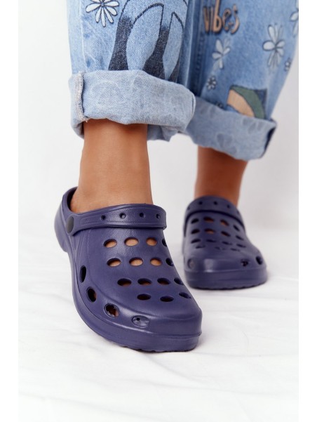 Women's Flip-Flops Navy Blue Foam EVA Dots