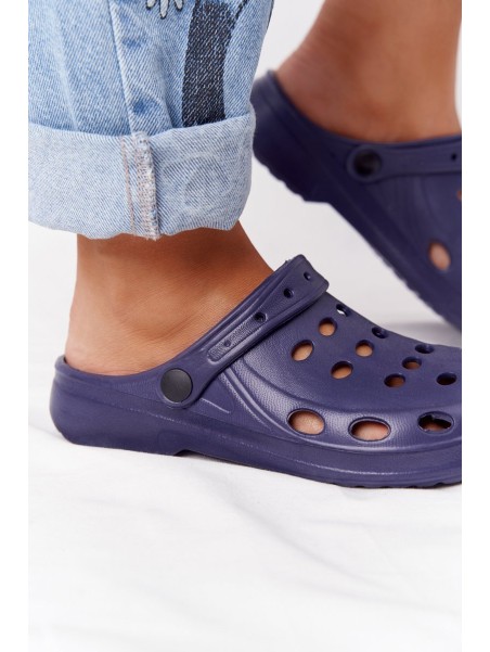 Women's Flip-Flops Navy Blue Foam EVA Dots