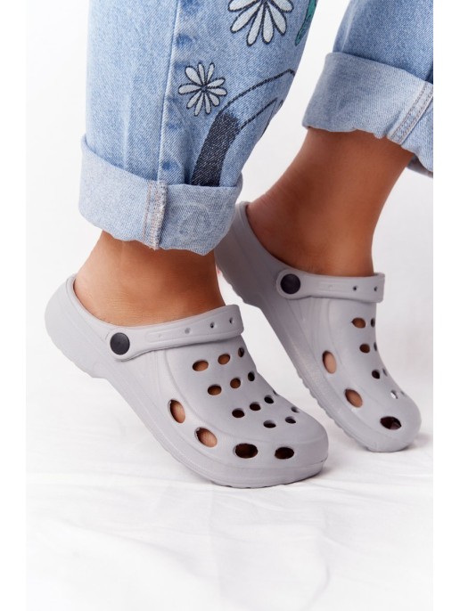 Women's Flip Flops Grey Foam EVA Kroks