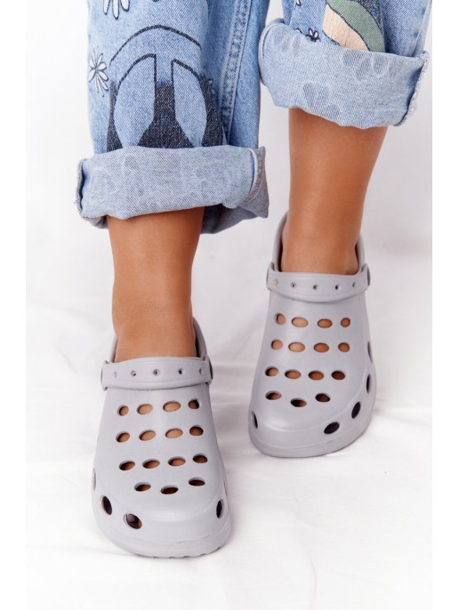 Women's Flip Flops Grey Foam EVA Kroks