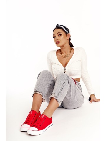 Women's Classic Low Sneakers Big Star DD274339 Red 2
