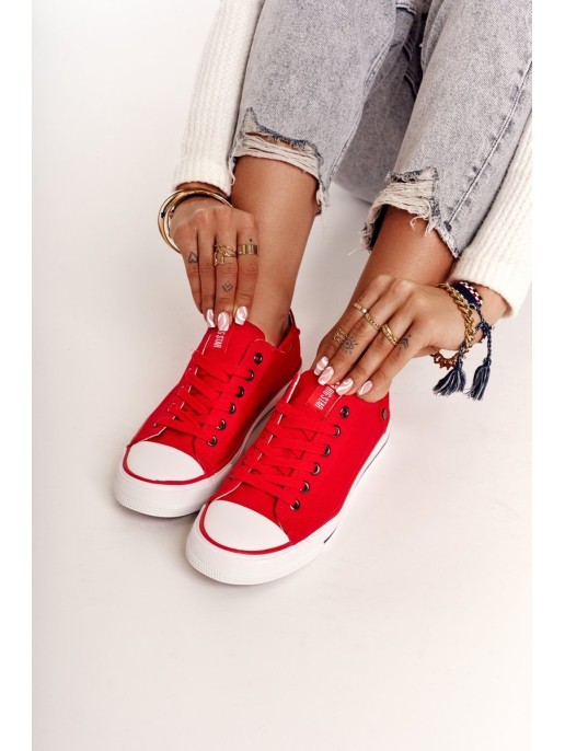 Women's Classic Low Sneakers Big Star DD274339 Red Women's Classic Low Sneakers Big Star DD274339 Red