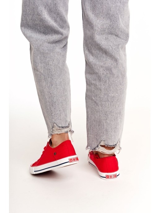 Women's Classic Low Sneakers Big Star DD274339 Red Women's Classic Low Sneakers Big Star DD274339 Red