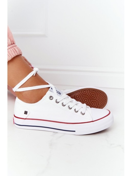 Women's Classic Low Sneakers Big Star DD274336 White Women's Classic Low Sneakers Big Star DD274336 White