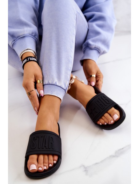 Big Star Women's Flip Flops Black DD274A271