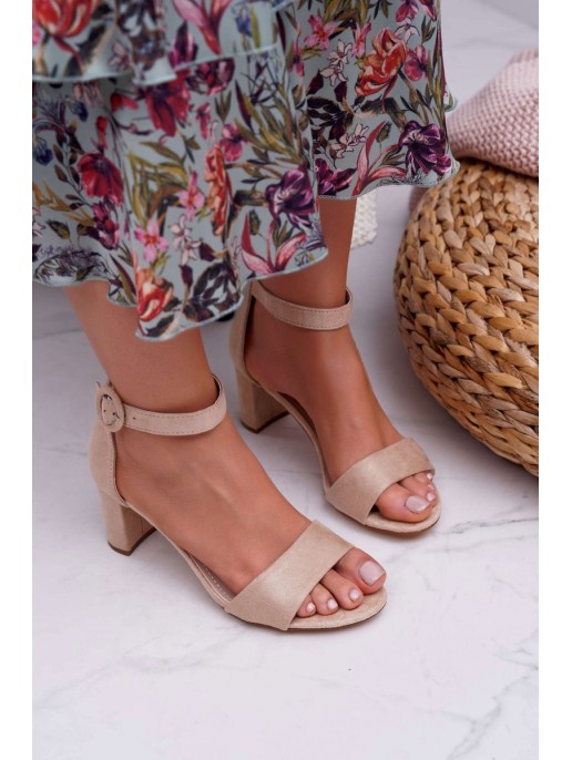 Women's Stiletto Sandals Suede Beige Lexi Women's Stiletto Sandals Suede Beige Lexi