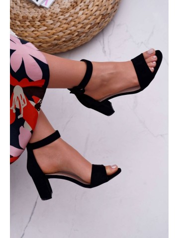 Women's Stiletto Sandals Suede Black Lexi 2