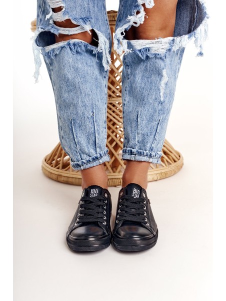 Women's Leather Sneakers Big Star Black V274871