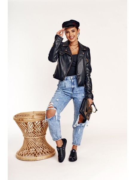 Women's Leather Sneakers Big Star Black V274871