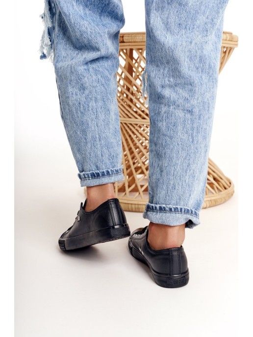 Women's Leather Sneakers Big Star Black V274871 Women's Leather Sneakers Big Star Black V274871