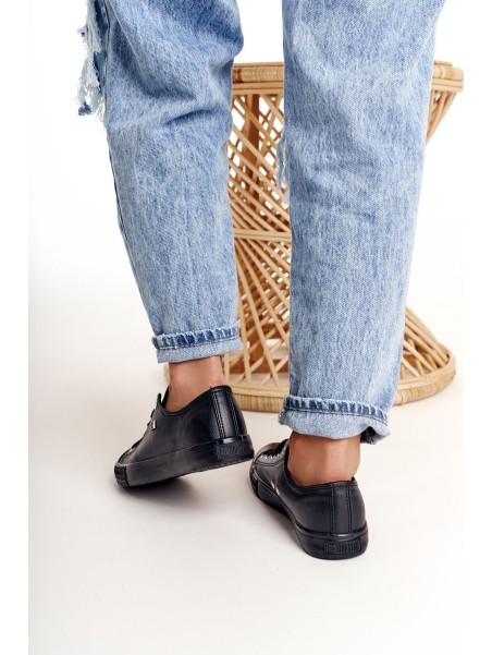 Women's Leather Sneakers Big Star Black V274871