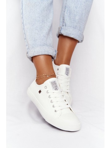 Women's Leather Sneakers Big Star White V274869 2