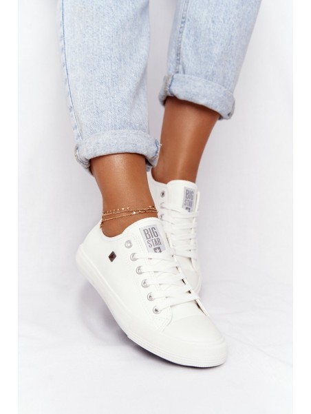 Women's Leather Sneakers Big Star White V274869