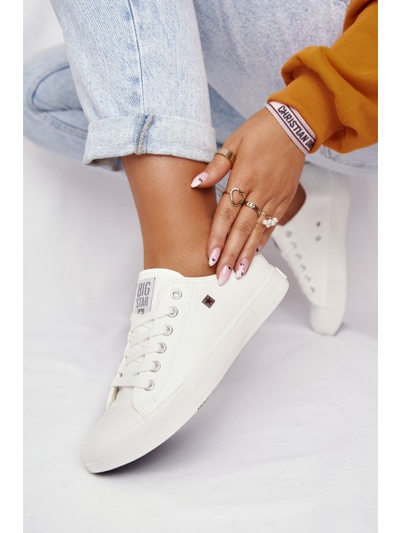 Women's Leather Sneakers Big Star White V274869