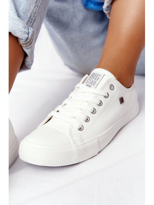 Women's Leather Sneakers Big Star White V274869 Women's Leather Sneakers Big Star White V274869