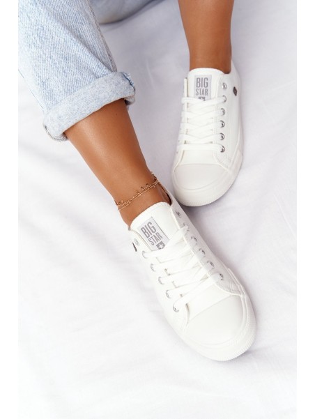 Women's Leather Sneakers Big Star White V274869