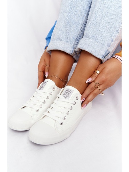 Women's Leather Sneakers Big Star White V274869