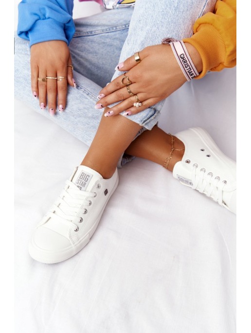 Women's Leather Sneakers Big Star White V274869 Women's Leather Sneakers Big Star White V274869