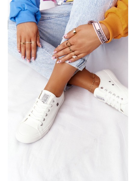 Women's Leather Sneakers Big Star White V274869