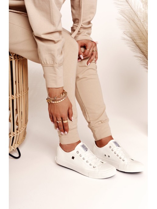 Women's Leather Sneakers Big Star White V274869 Women's Leather Sneakers Big Star White V274869