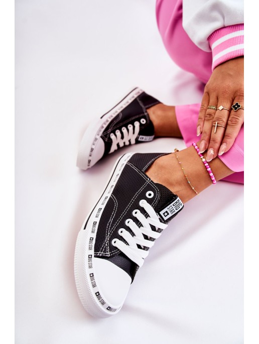 Women's Big Star Openwork Sneakers Black FF274023 Women's Big Star Openwork Sneakers Black FF274023