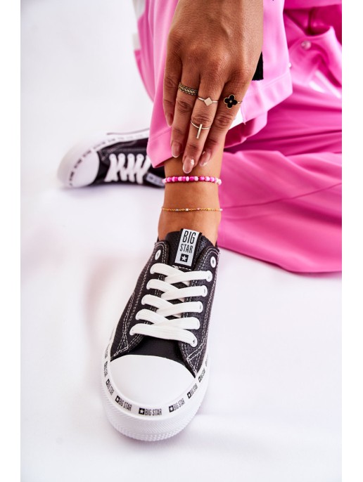 Women's Big Star Openwork Sneakers Black FF274023 Women's Big Star Openwork Sneakers Black FF274023