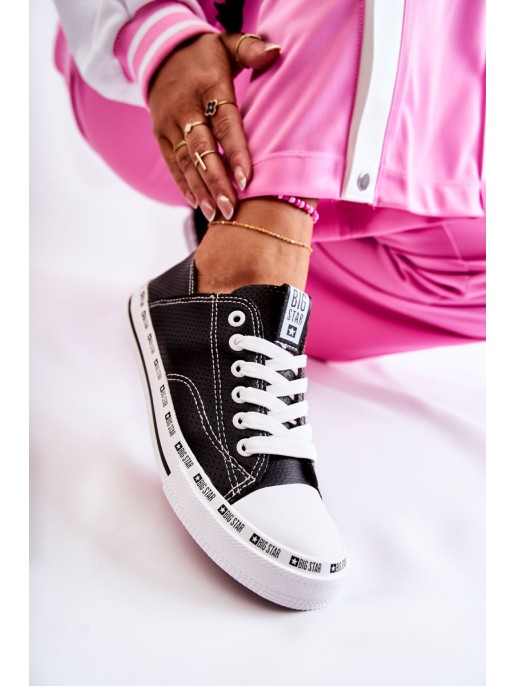 Women's Big Star Openwork Sneakers Black FF274023 Women's Big Star Openwork Sneakers Black FF274023