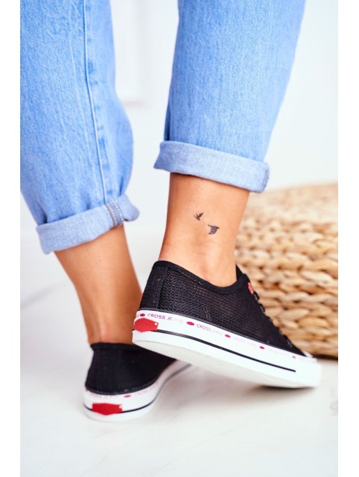 Cross Jeans Women's Sneakers Black Mesh FF2R4015C