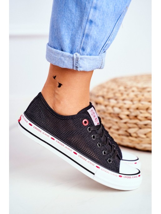 Cross Jeans Women's Sneakers Black Mesh FF2R4015C