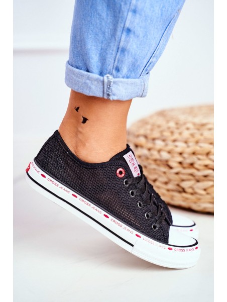 Cross Jeans Women's Sneakers Black Mesh FF2R4015C