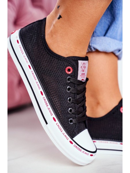 Cross Jeans Women's Sneakers Black Mesh FF2R4015C