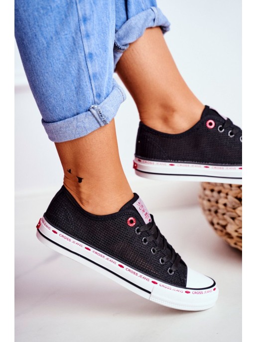 Cross Jeans Women's Sneakers Black Mesh FF2R4015C