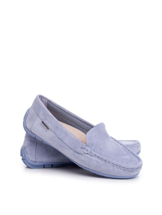 Women's Moccasins Blue Suede Morreno Women's Moccasins Blue Suede Morreno