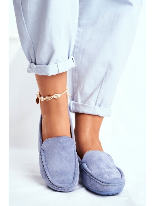 Women's Moccasins Blue Suede Morreno Women's Moccasins Blue Suede Morreno