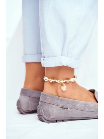 Women's Mokassins Grey Suede Morreno 2