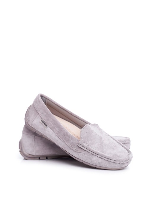 Women's Mokassins Grey Suede Morreno Women's Mokassins Grey Suede Morreno