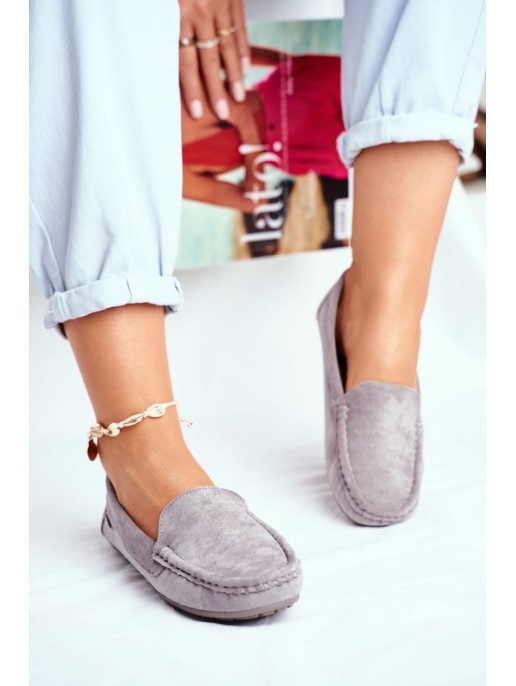 Women's Mokassins Grey Suede Morreno Women's Mokassins Grey Suede Morreno
