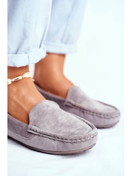 Women's Mokassins Grey Suede Morreno Women's Mokassins Grey Suede Morreno