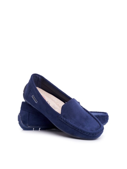 Women's Mocassins Navy Blue Suede Morreno Women's Mocassins Navy Blue Suede Morreno