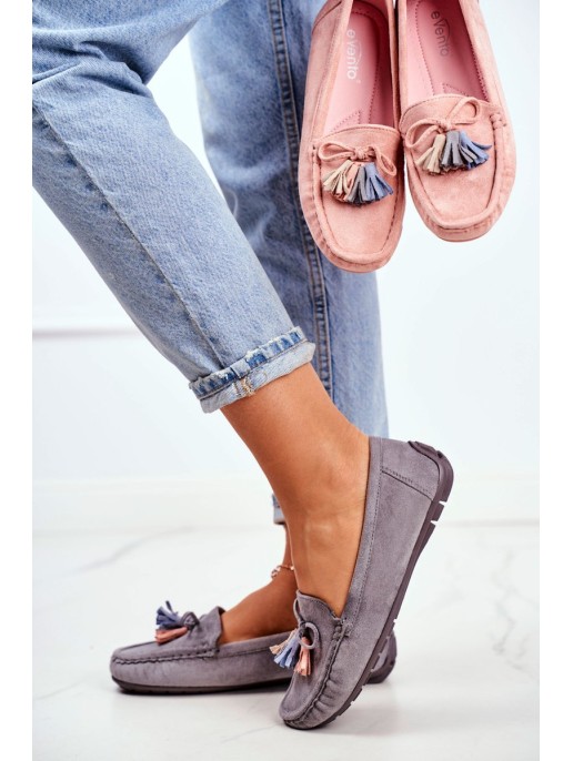 Women s Loafers Suede 20PB35-2003 Grey Donna Mia Women s Loafers Suede 20PB35-2003 Grey Donna Mia