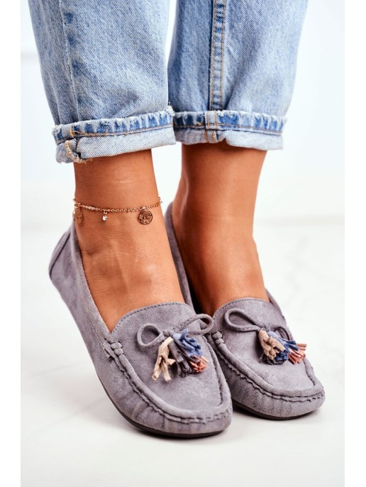 Women s Loafers Suede 20PB35-2003 Grey Donna Mia Women s Loafers Suede 20PB35-2003 Grey Donna Mia