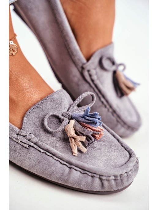 Women s Loafers Suede 20PB35-2003 Grey Donna Mia Women s Loafers Suede 20PB35-2003 Grey Donna Mia