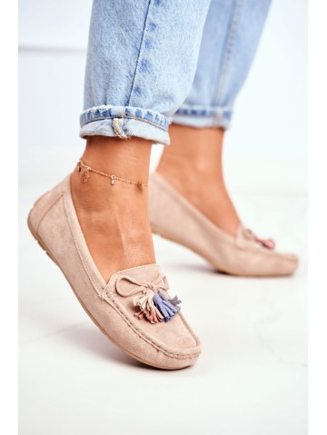 Women s Loafers Suede 20PB35-2003 Beige Donna Mia 2