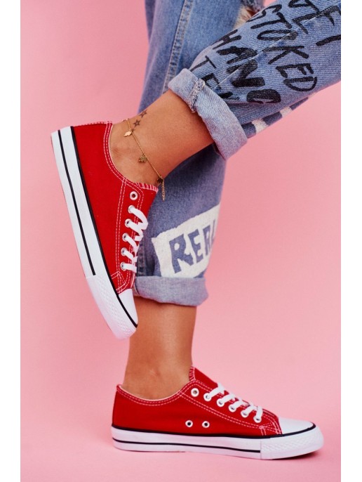 Classic Women's Sneakers Red Omerta Classic Women's Sneakers Red Omerta