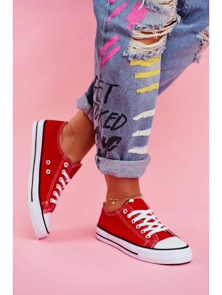 Classic Women's Sneakers Red Omerta