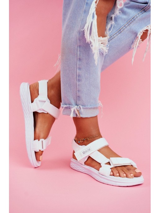 Women's Sandals Big Star White FF274A603 Women's Sandals Big Star White FF274A603