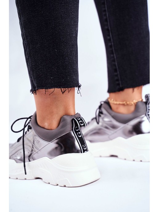 Leather Sport Shoes Sneakers GOE GG2N3040 Pewter