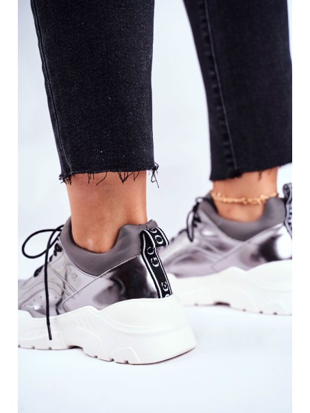 Leather Sport Shoes Sneakers GOE GG2N3040 Pewter