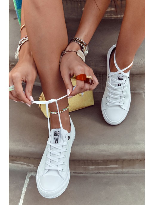 Women's Classic Sneakers BIG STAR AA274010 White Women's Classic Sneakers BIG STAR AA274010 White